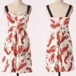 Anthropologie edme estllyte lobster dress